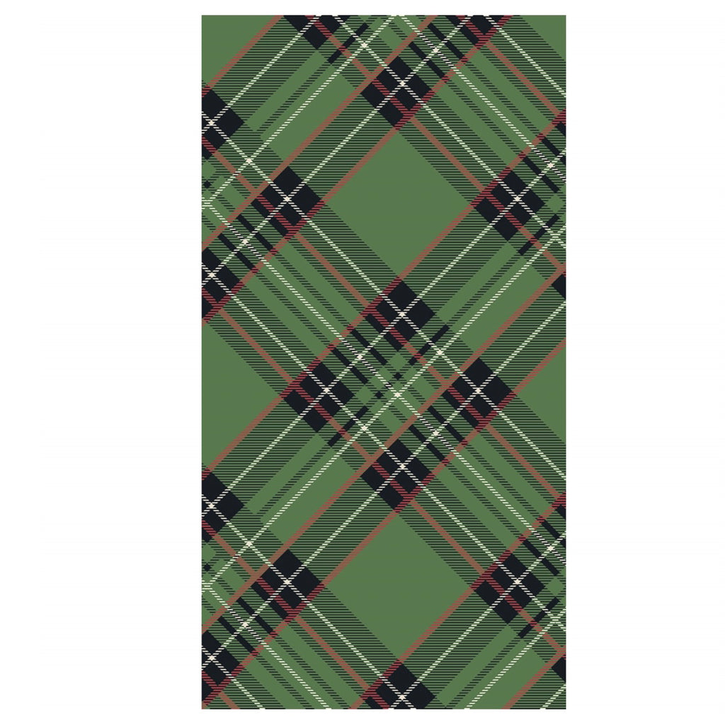 Green Plaid Guest Napkins - Juniper Collective LLC