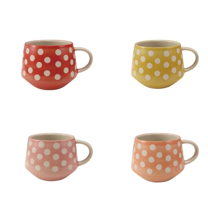 Stoneware Mug with Polka Dots - Juniper Collective LLC