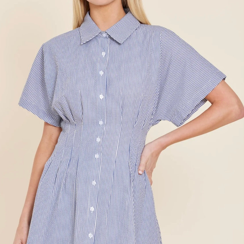 Stripe Dart Waist Dress - Juniper Collective LLC