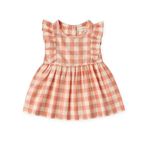 Checkmate Flutter Sleeve Dress - Juniper Collective LLC