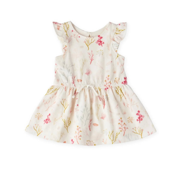 Flutter Sleeve Sea Bloom Dress - Juniper Collective LLC