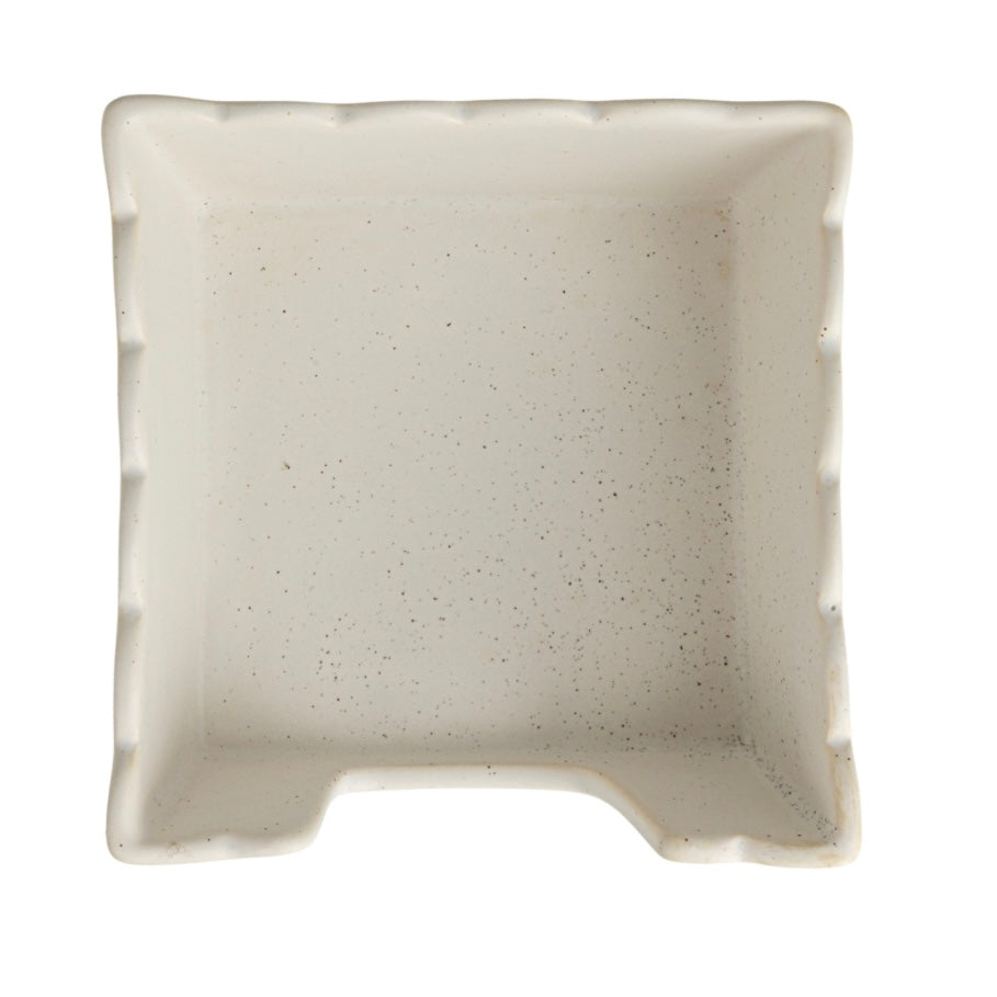 Stoneware Napkin Holder with Bird Weight - Juniper Collective LLC