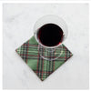 Green Plaid Cocktail Napkins - Juniper Collective LLC