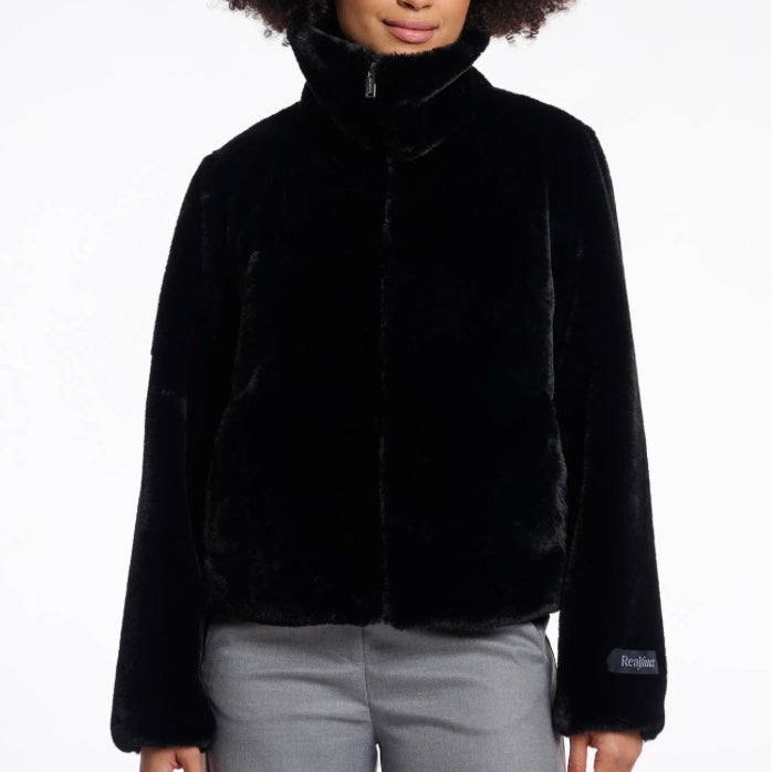 Sallie Faux Fur Coat in Black - Juniper Collective LLC