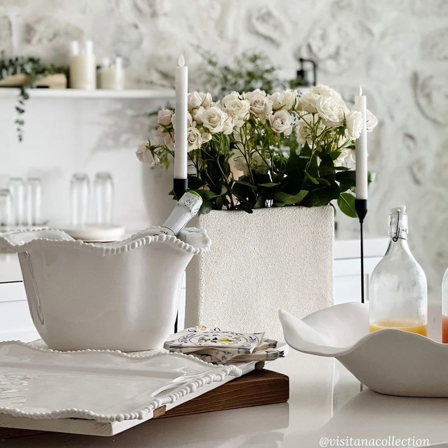 Vida Nube Extra Long Melamine Oval Platter - Juniper Collective LLC