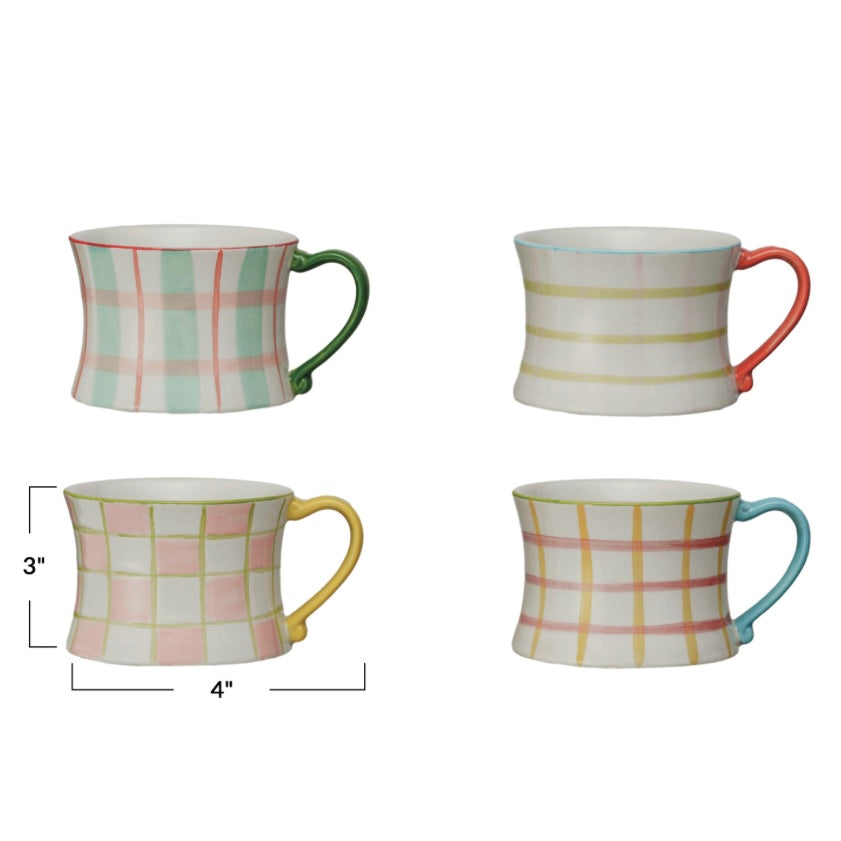 Stoneware Mug with Pattern