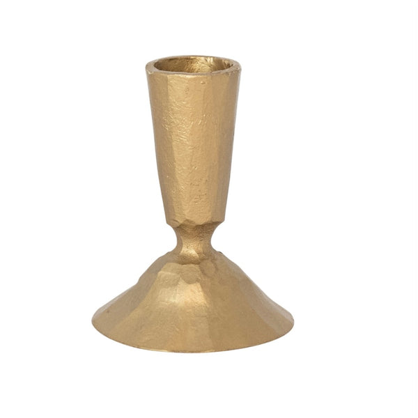 Small Metal Taper Holder in Antique Brass - Juniper Collective LLC