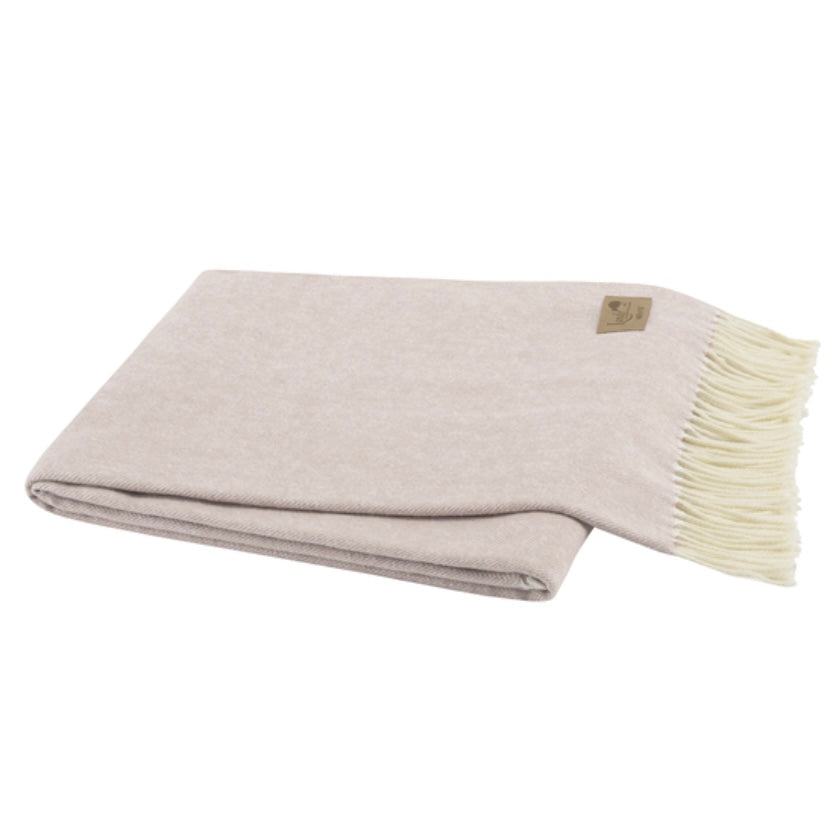 Italian Herringbone Throw in Rose Quartz - Juniper Collective LLC