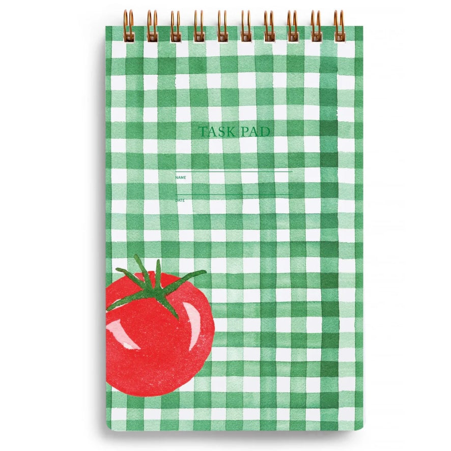 Green Gingham Spiral Notepad - Juniper Collective LLC