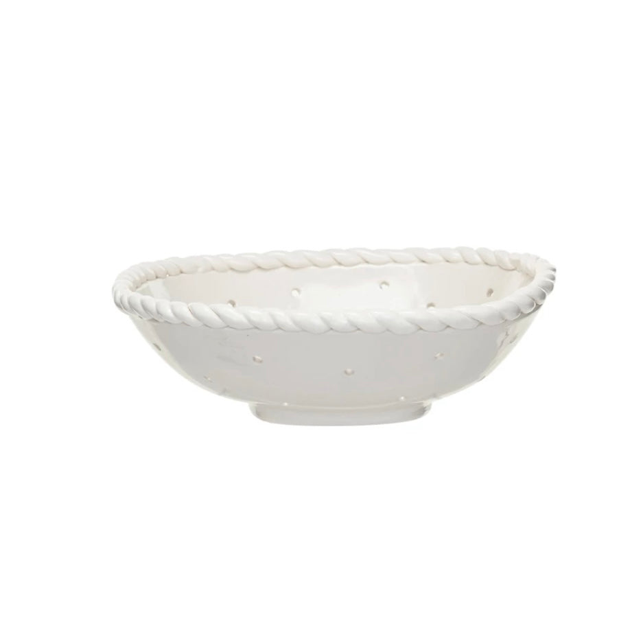 Stoneware Berry Colander Bowl - Juniper Collective LLC