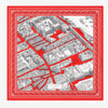 French Square Scarf in Red - Juniper Collective LLC