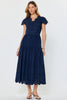 Eloise Eyelet Maxi Dress in Navy - Juniper Collective LLC