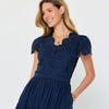 Eloise Eyelet Maxi Dress in Navy - Juniper Collective LLC