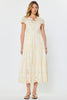 Eloise Eyelet Maxi Dress in Ivory - Juniper Collective LLC