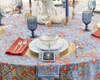Cactus Flower Blue & Poppy Napkins - Set of 4 - Juniper Collective LLC