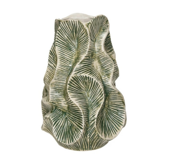 Textured Organic Stoneware Vase - Juniper Collective LLC