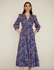 Castor Dress in Persian Tile Lapis - Juniper Collective LLC
