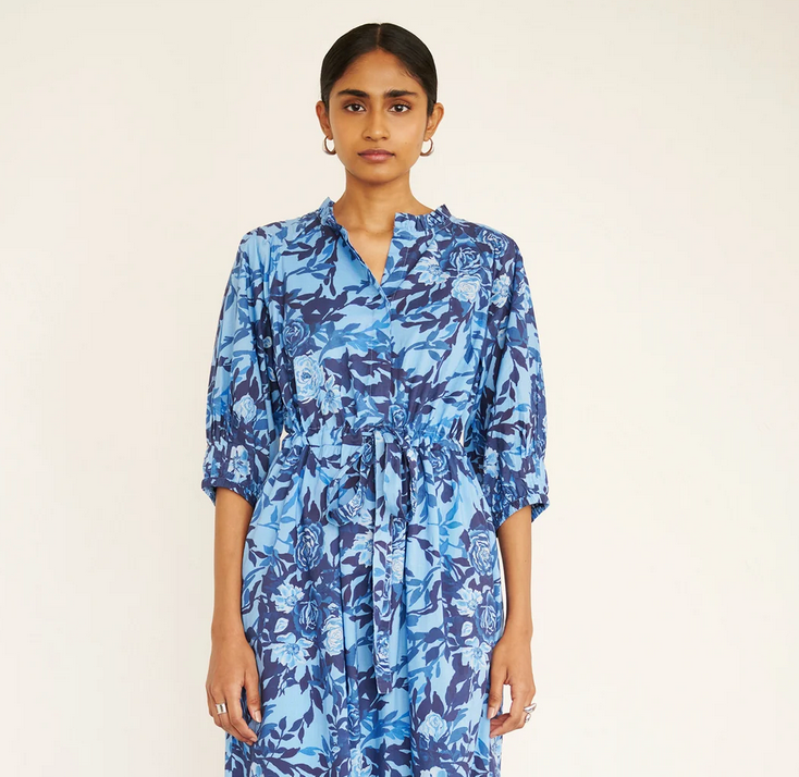 Betty Dress in Bibi Rose Clematis - Juniper Collective LLC