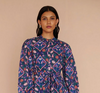 Roma Dress in Persian Tile Lapis - Juniper Collective LLC