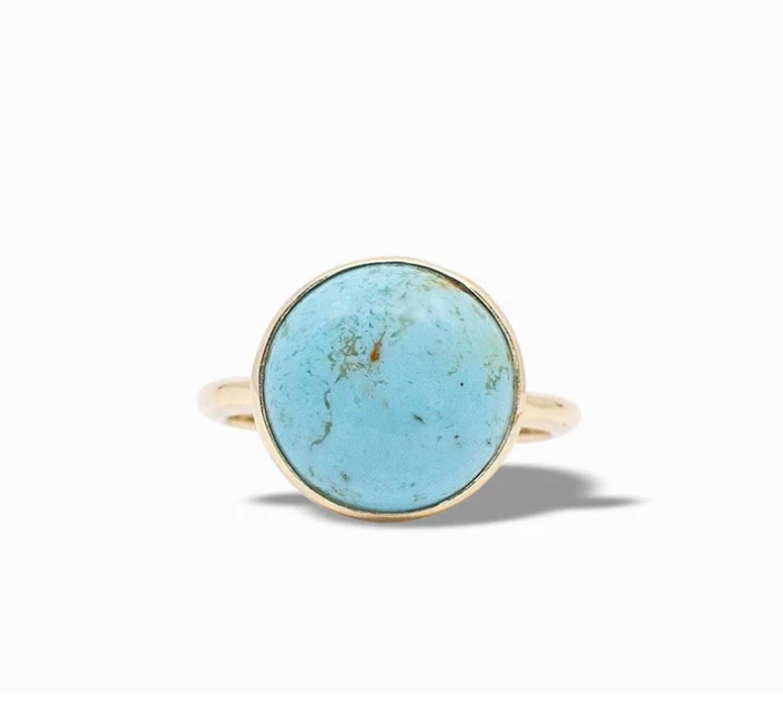 Rainbow Ring in Blue Mohave Turquoise - Juniper Collective LLC
