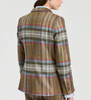 Green Single Breasted Soft Plaid Blazer - Juniper Collective LLC