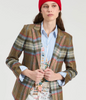 Green Single Breasted Soft Plaid Blazer - Juniper Collective LLC