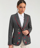 Grey Blazer with Floral Embroidery - Juniper Collective LLC