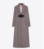 Long Wool Herringbone Coat in Brown - Juniper Collective LLC