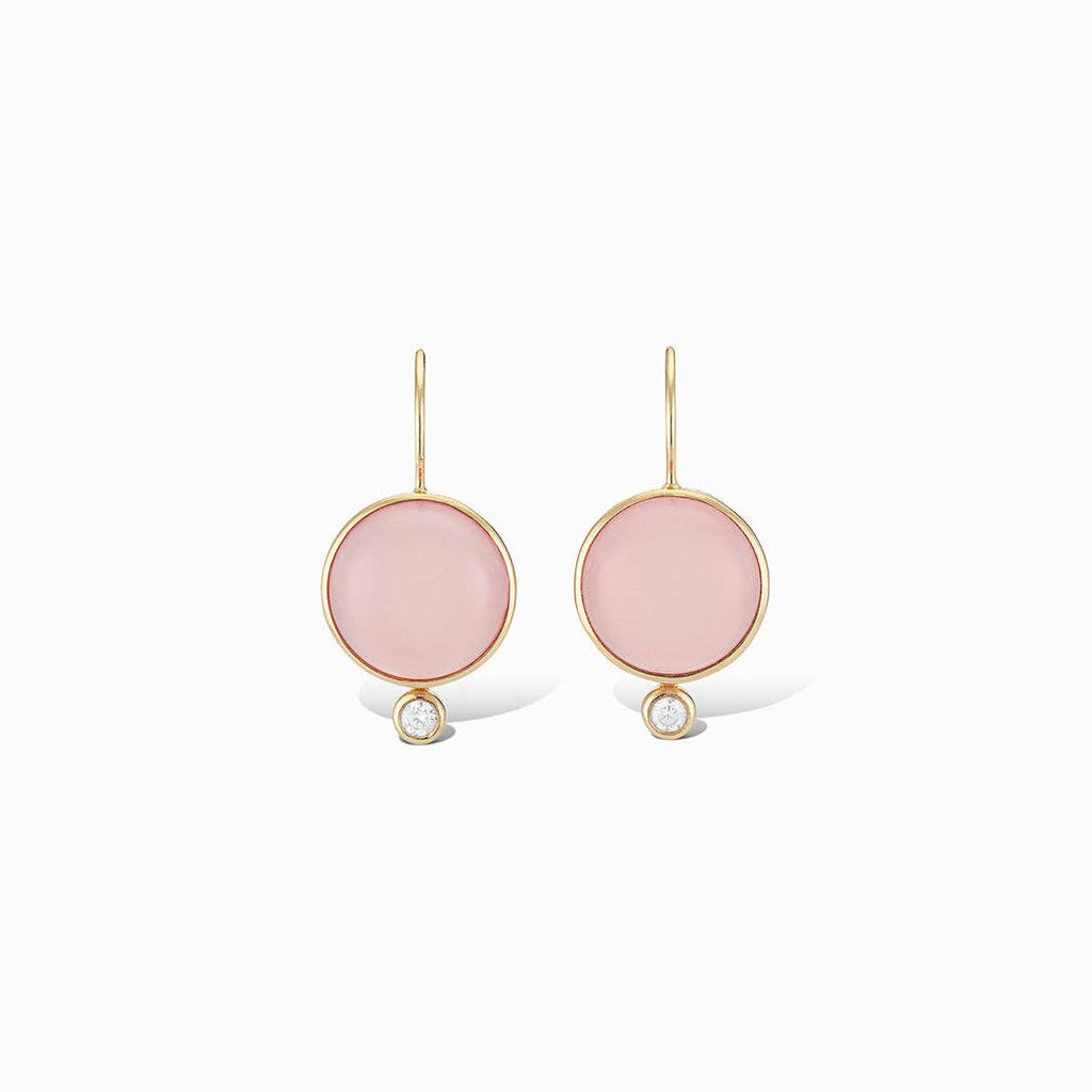 Tini Mini Drop Earrings in Pink Chalcedony - Juniper Collective LLC