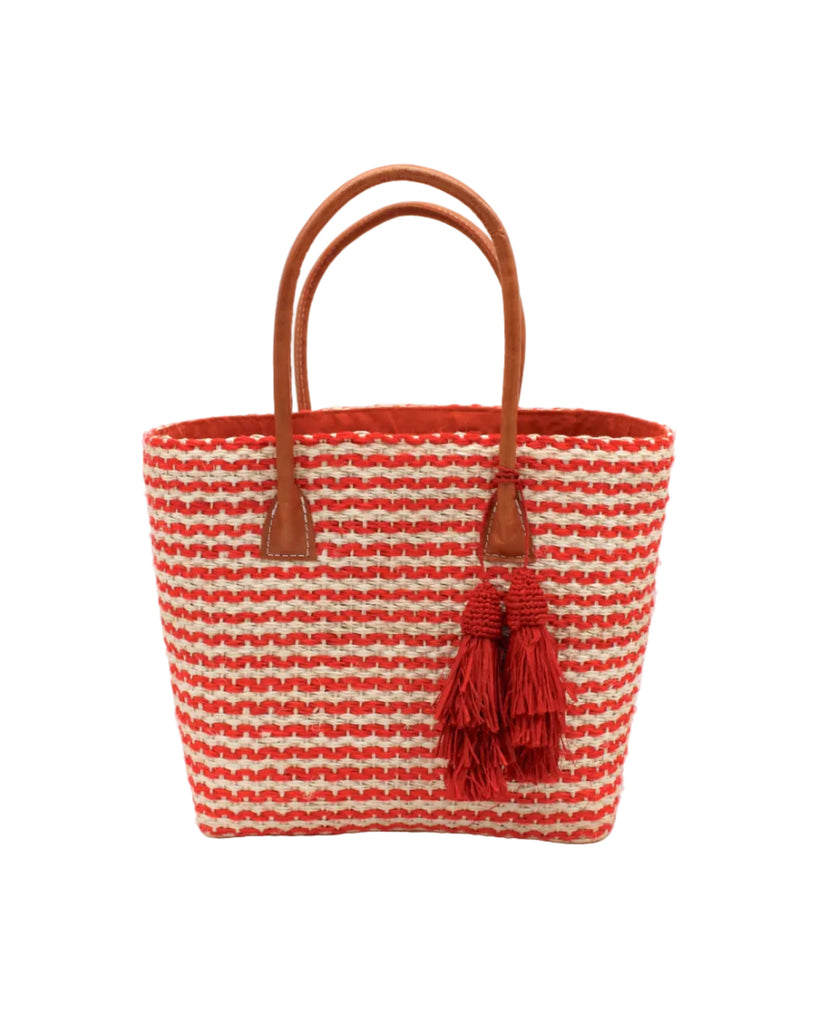 Cancun Small Sisal Basket Bag with Tassel Charm - Juniper Collective LLC