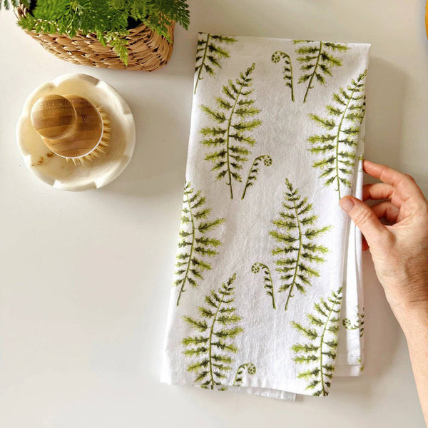 Fern cotton flour sack tea towel - Juniper Collective LLC