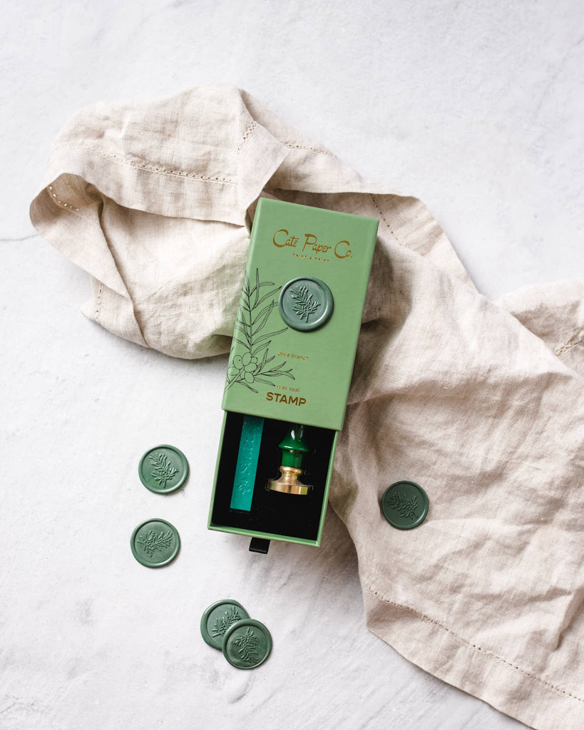 Wax seal stamp and wax stick set - Juniper Collective LLC