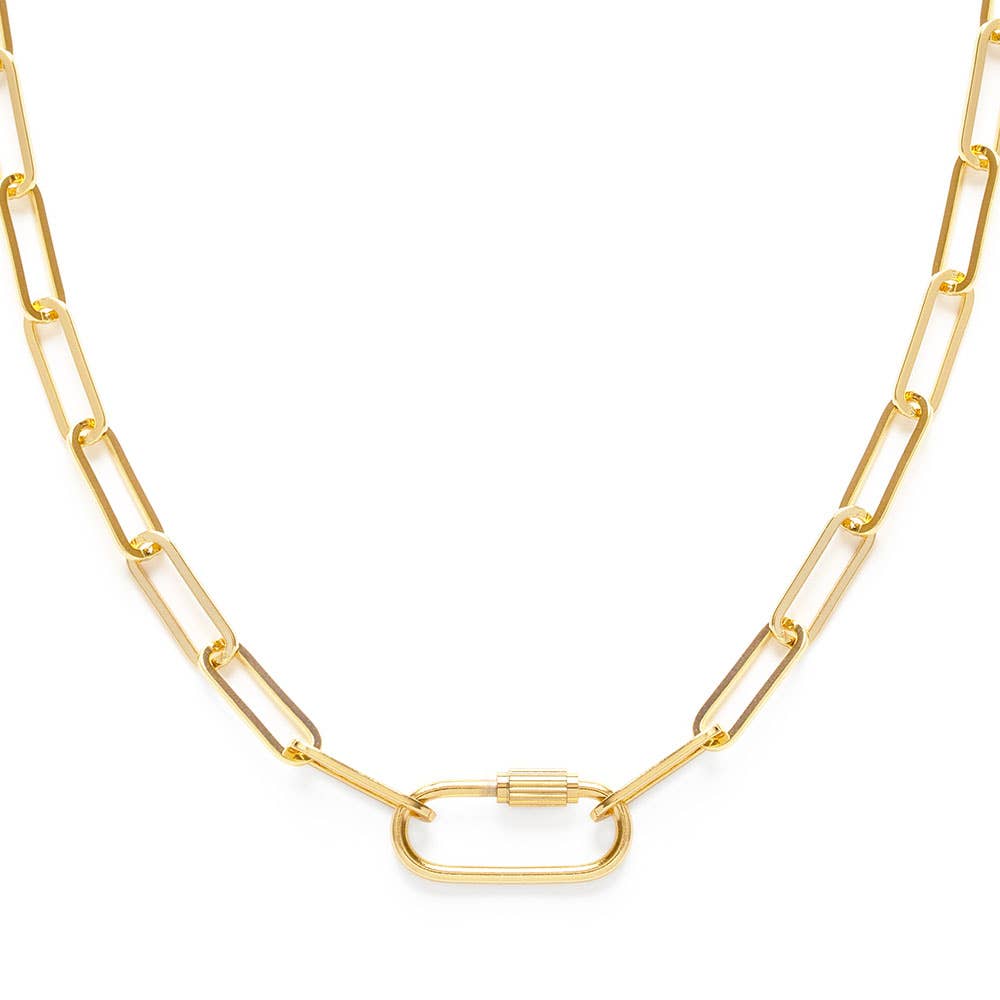 Paperclip Chain with Carabiner Clasp - Juniper Collective LLC