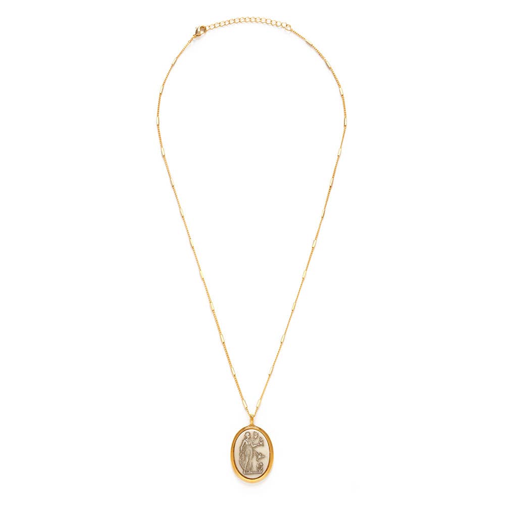 Aphrodite  Vintage Cameo Necklace - Juniper Collective LLC