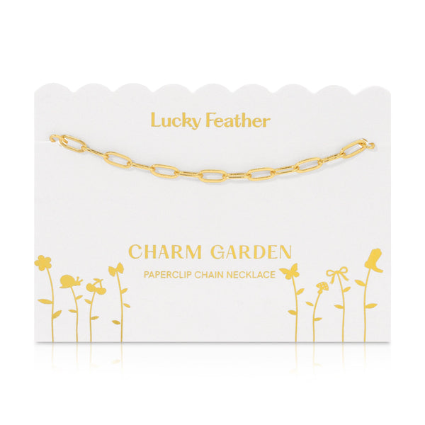 Charm Garden - Gold Paperclip Chain (18-20 in) - Juniper Collective LLC