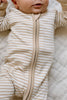 Peyton Stripe Romper in Grey & White Stripe - Juniper Collective LLC