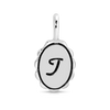 Charm Garden - Silver - Scalloped Initial Charm - T - Juniper Collective LLC