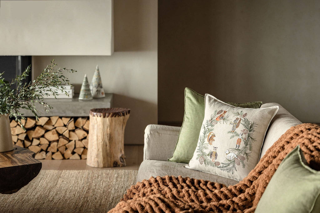 Tree Trimmers Wreath Pillow - Juniper Collective LLC