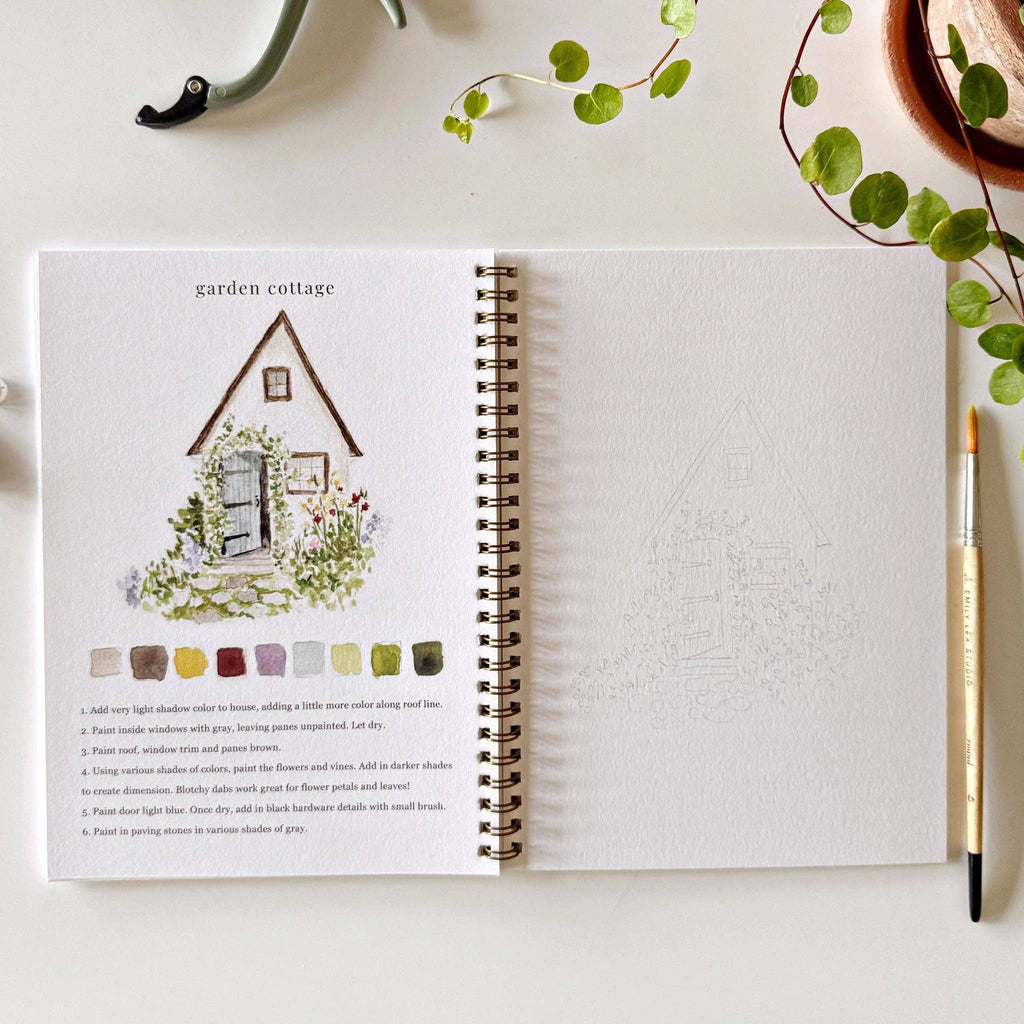 Garden Watercolor Workbook - Juniper Collective LLC