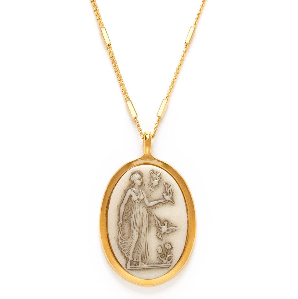 Aphrodite  Vintage Cameo Necklace - Juniper Collective LLC