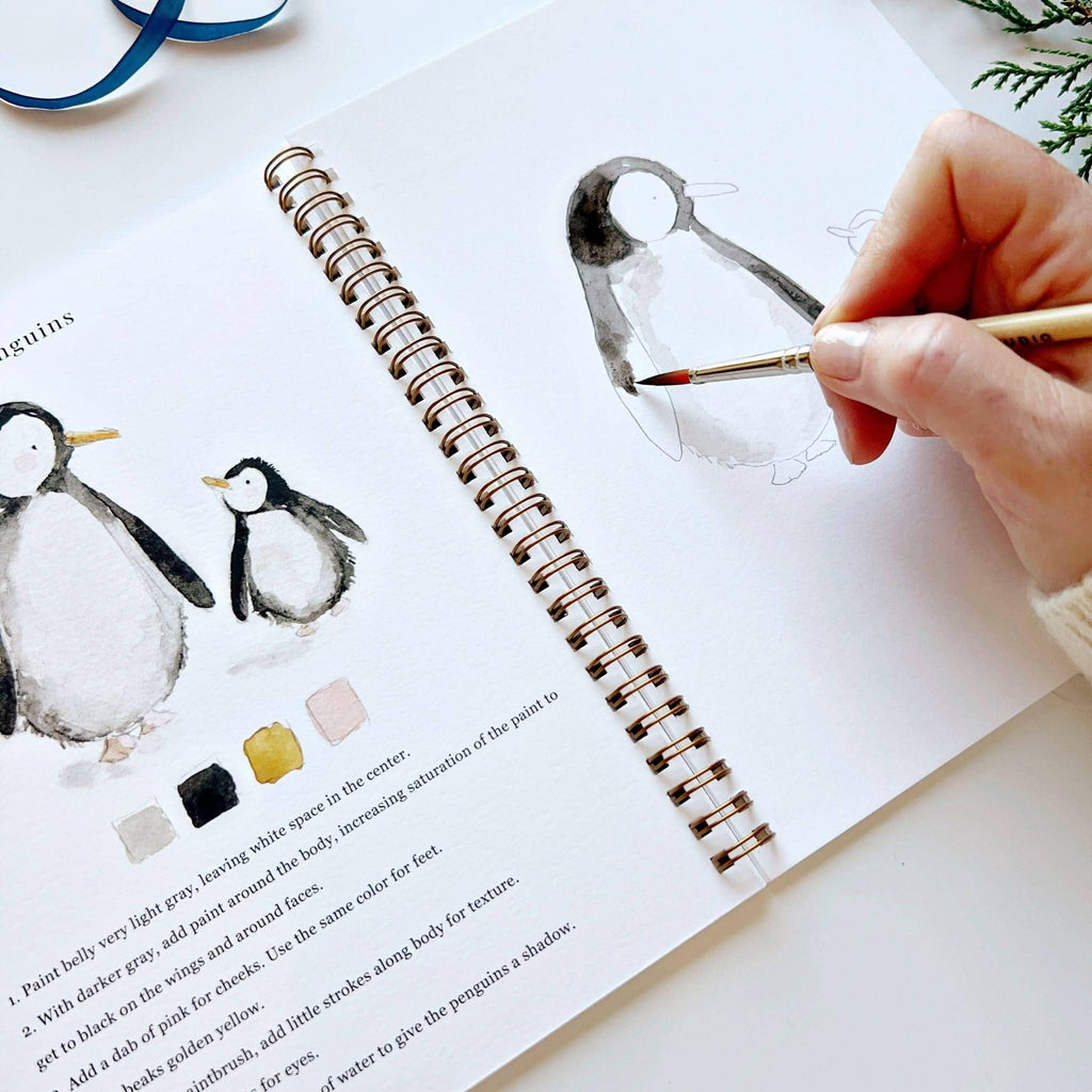 Winter watercolor workbook - Juniper Collective LLC