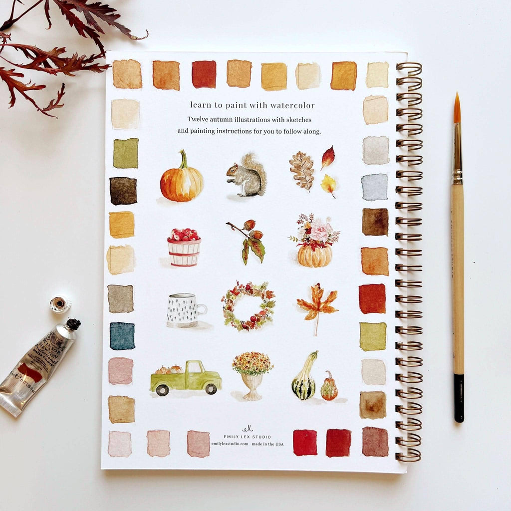 Autumn watercolor workbook - Juniper Collective LLC