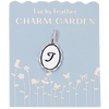 Charm Garden - Silver - Scalloped Initial Charm - T - Juniper Collective LLC