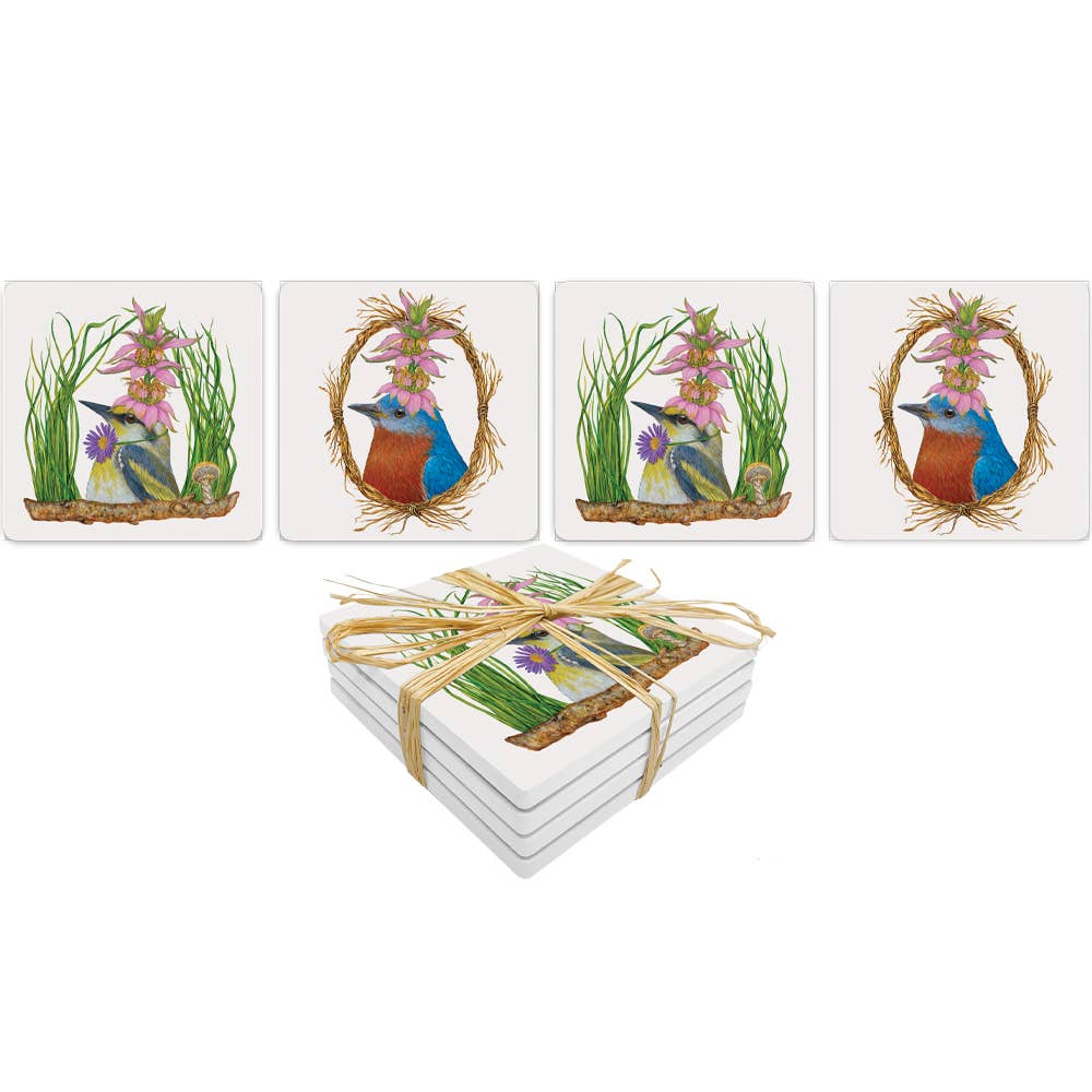 STONE COASTER SET/4-HARPER & FRIENDS - Juniper Collective LLC