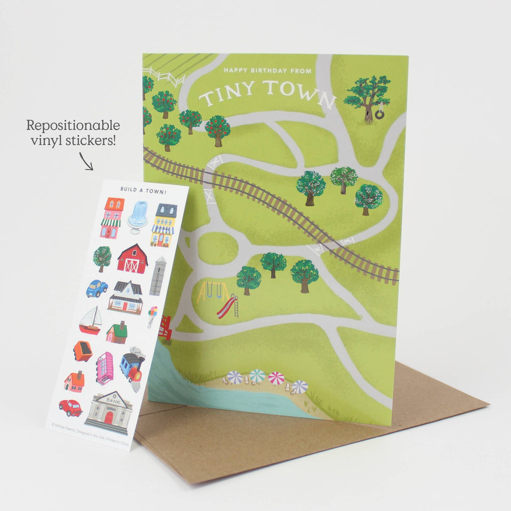 Sticker Scene Card - Tiny Town - Juniper Collective LLC
