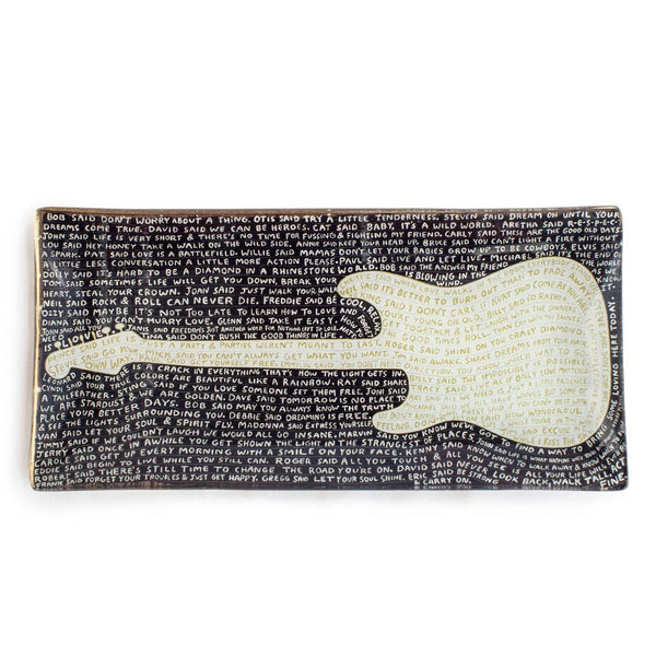Legends Small Rectangle Decoupage Plate 8.5" x 4" - Juniper Collective LLC