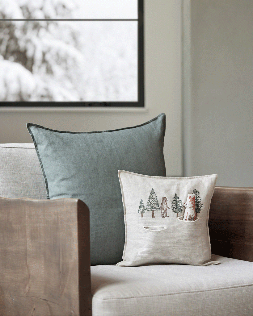 Winter Foxes Pocket Pillow - Juniper Collective LLC