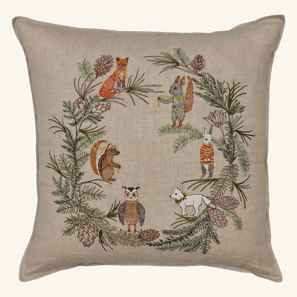 Tree Trimmers Wreath Pillow - Juniper Collective LLC