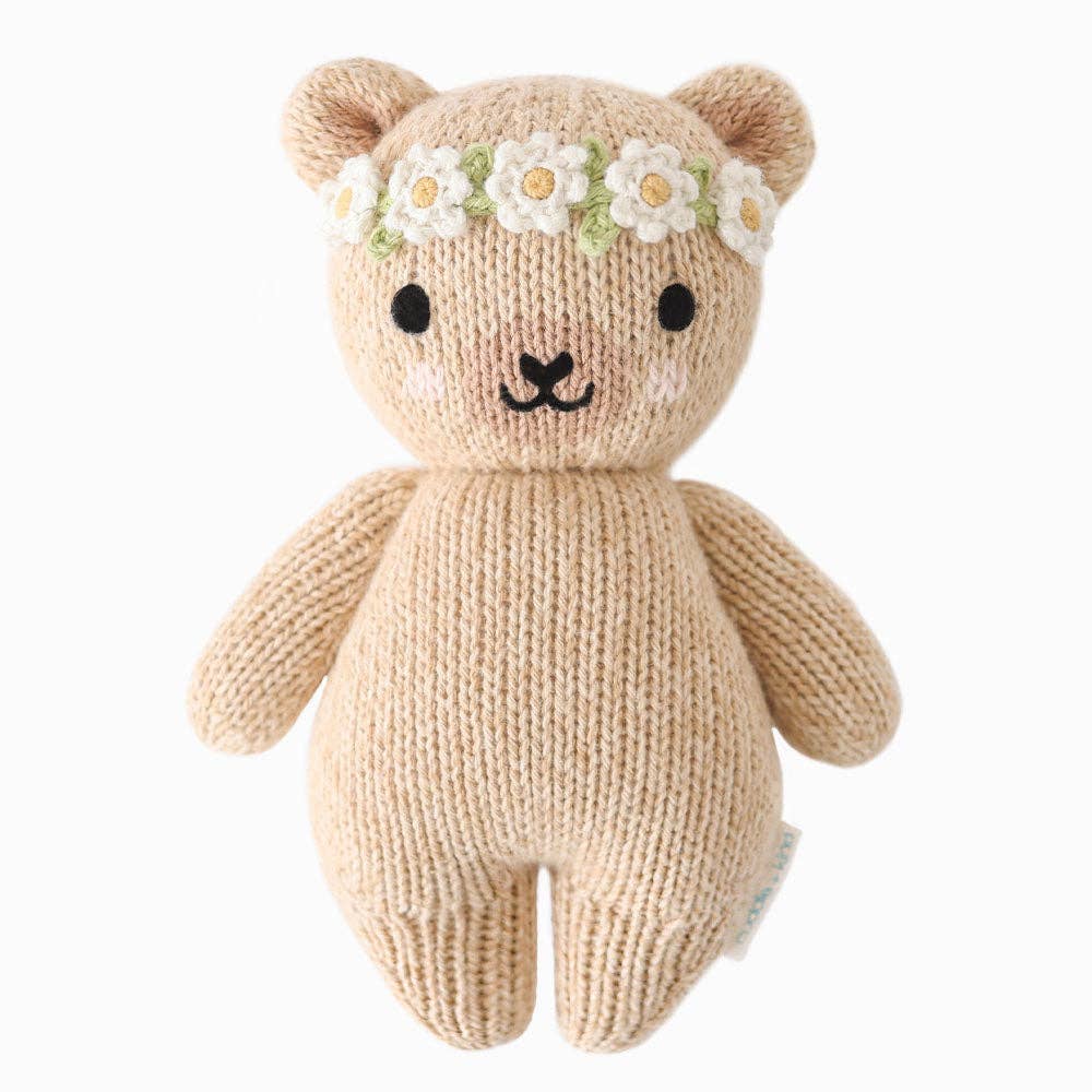 Baby honey bear (ivory floral) - Juniper Collective LLC