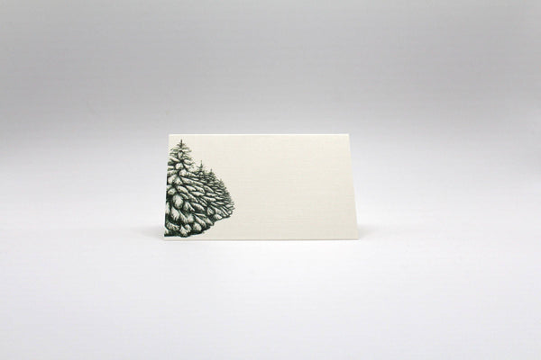 Holiday Forest Place Cards- Double-sided Table Tents (Set of 12) - Juniper Collective LLC